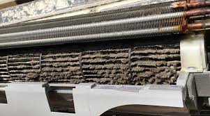 Komponen Evaporator Coil Berlumut Tebal Teknik Pembersihan Total